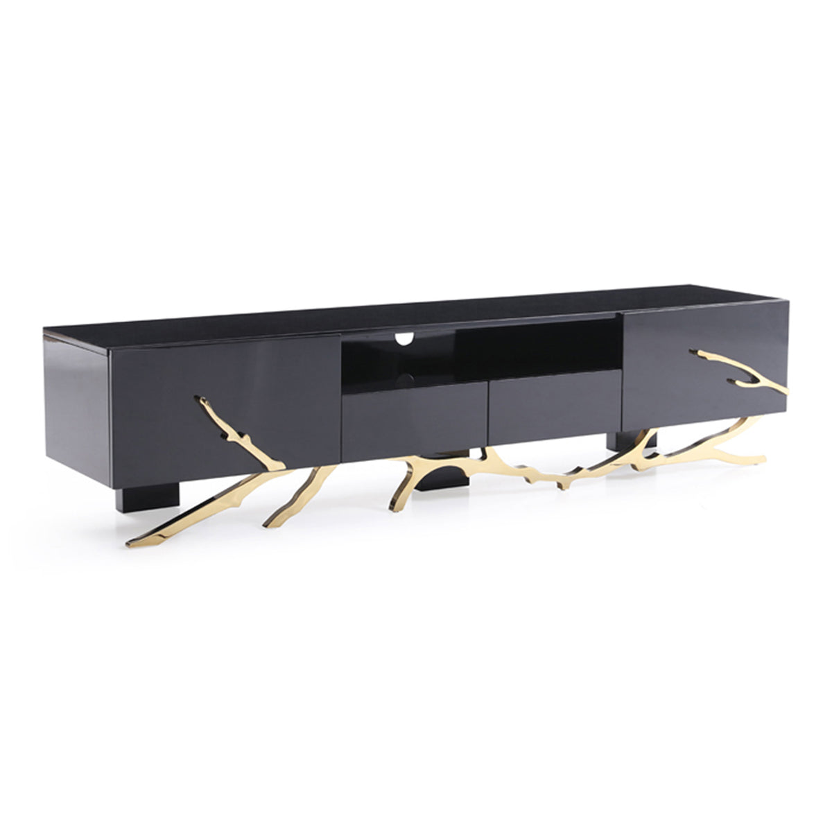 Legend Modern Black & Gold 79" TV Stand