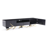 Legend Modern Black & Gold 79" TV Stand