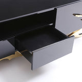 Legend Modern Black & Gold 79" TV Stand