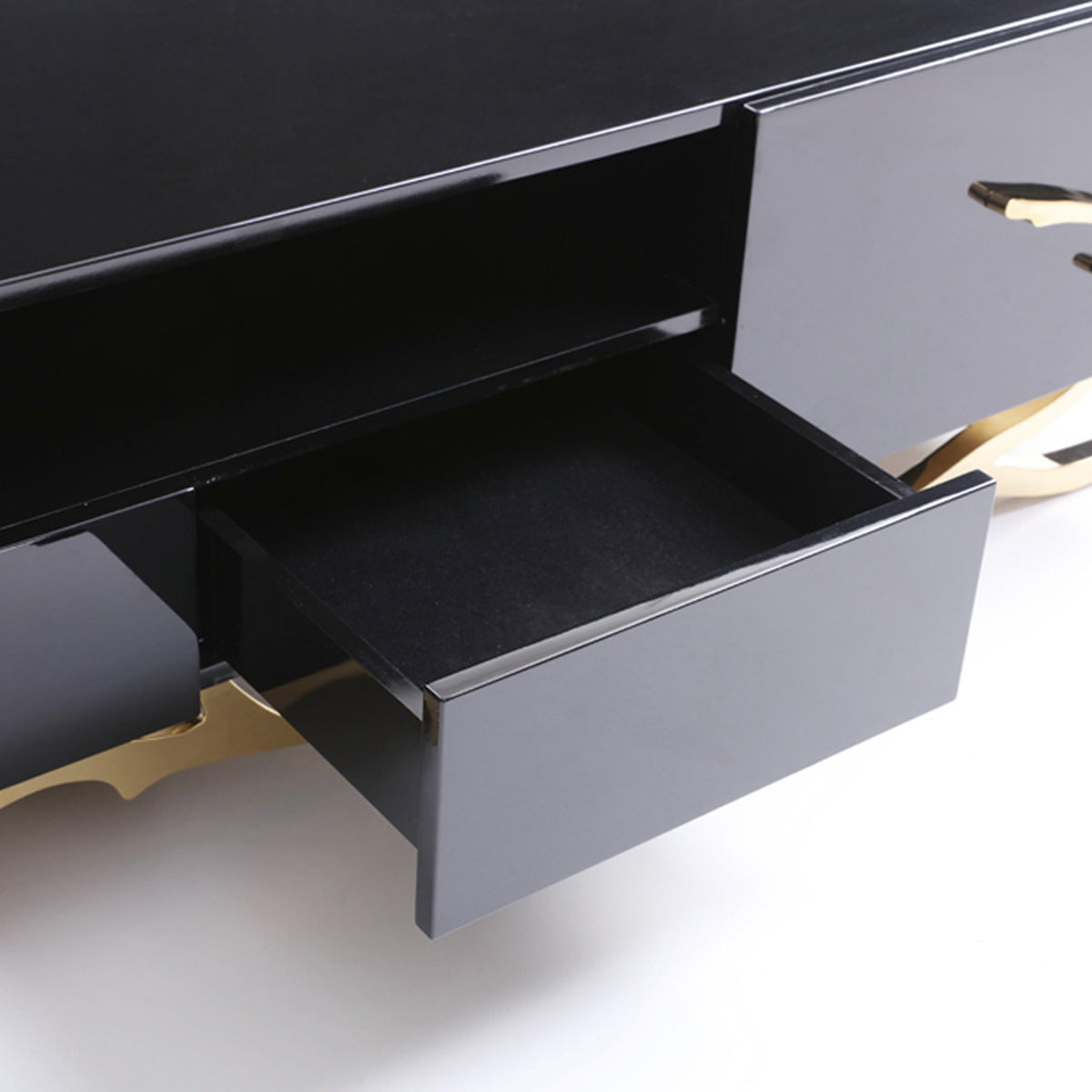 Legend Modern Black & Gold 79" TV Stand