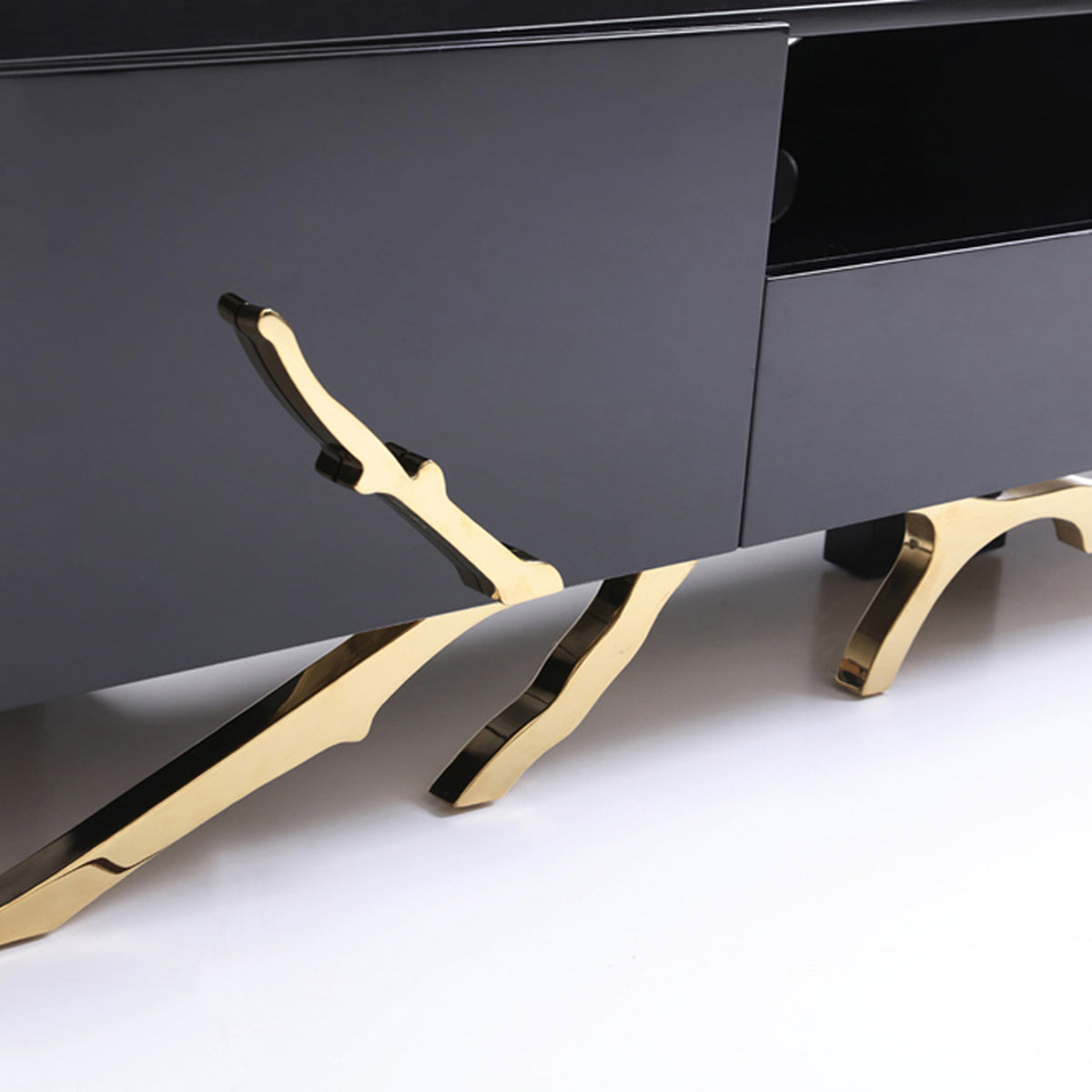 Legend Modern Black & Gold 79" TV Stand