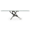 Legend Modern Glass & Stainless Steel Dining Table