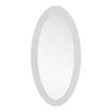 Legend Modern White High Gloss Oval Mirror