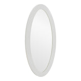 Legend Modern White High Gloss Oval Mirror