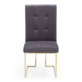 Legend Modern Grey Fabric & Gold Dining Chair (Set of 2)