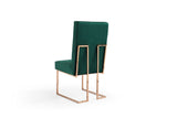 Legend Modern Green Velvet & Rosegold Dining Chair (Set of 2)