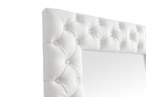 Legend Modern White Bonded Leather Floor Mirror