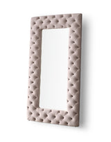 Legend Transitional Grey Velvet Floor Mirror
