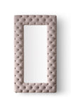 Legend Transitional Grey Velvet Floor Mirror
