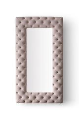 Legend Transitional Grey Velvet Floor Mirror
