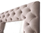 Legend Transitional Grey Velvet Floor Mirror