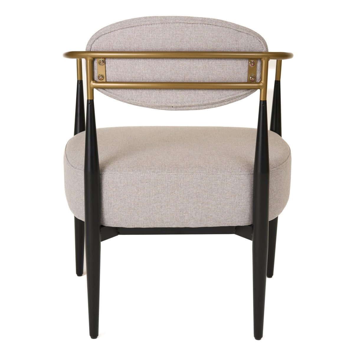 Liberty Modern Beige Fabric + Black & Gold Accent Chair