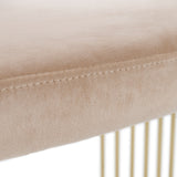 Linda Modern Beige Velvet and Gold Dining Chair
