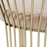 Linda Modern Beige Velvet and Gold Dining Chair