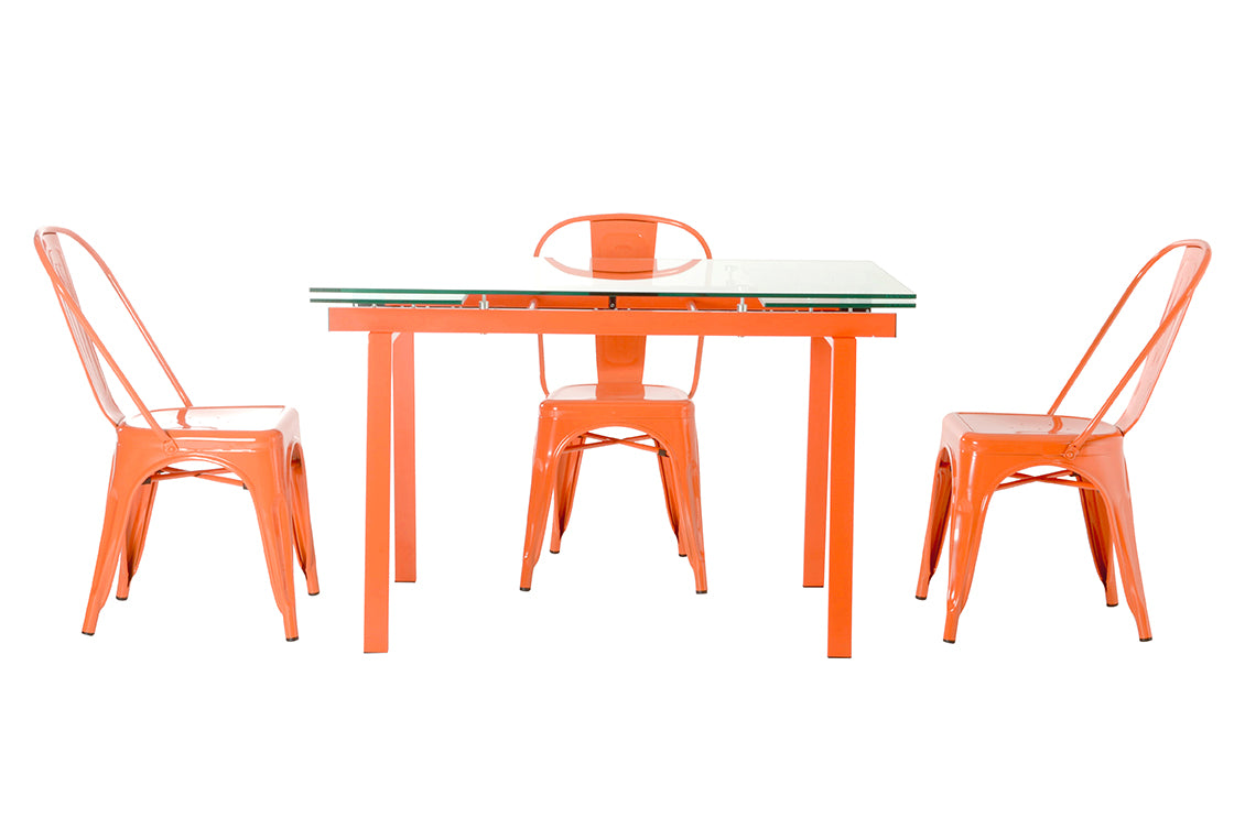Linus Contemporary Glass Extendable Dining Table