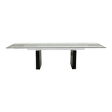 Lisbon Modern Glas Extendable Dining Table