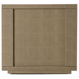 Lois Modern Beige Shagreen + Brass Nightstand