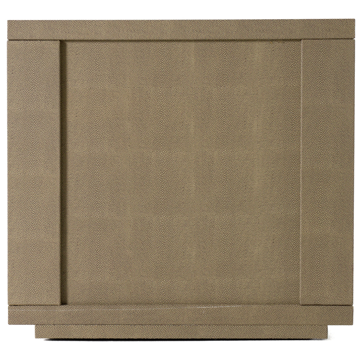 Lois Modern Beige Shagreen + Brass Nightstand