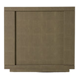 Lois Modern Beige Shagreen + Brass Nightstand