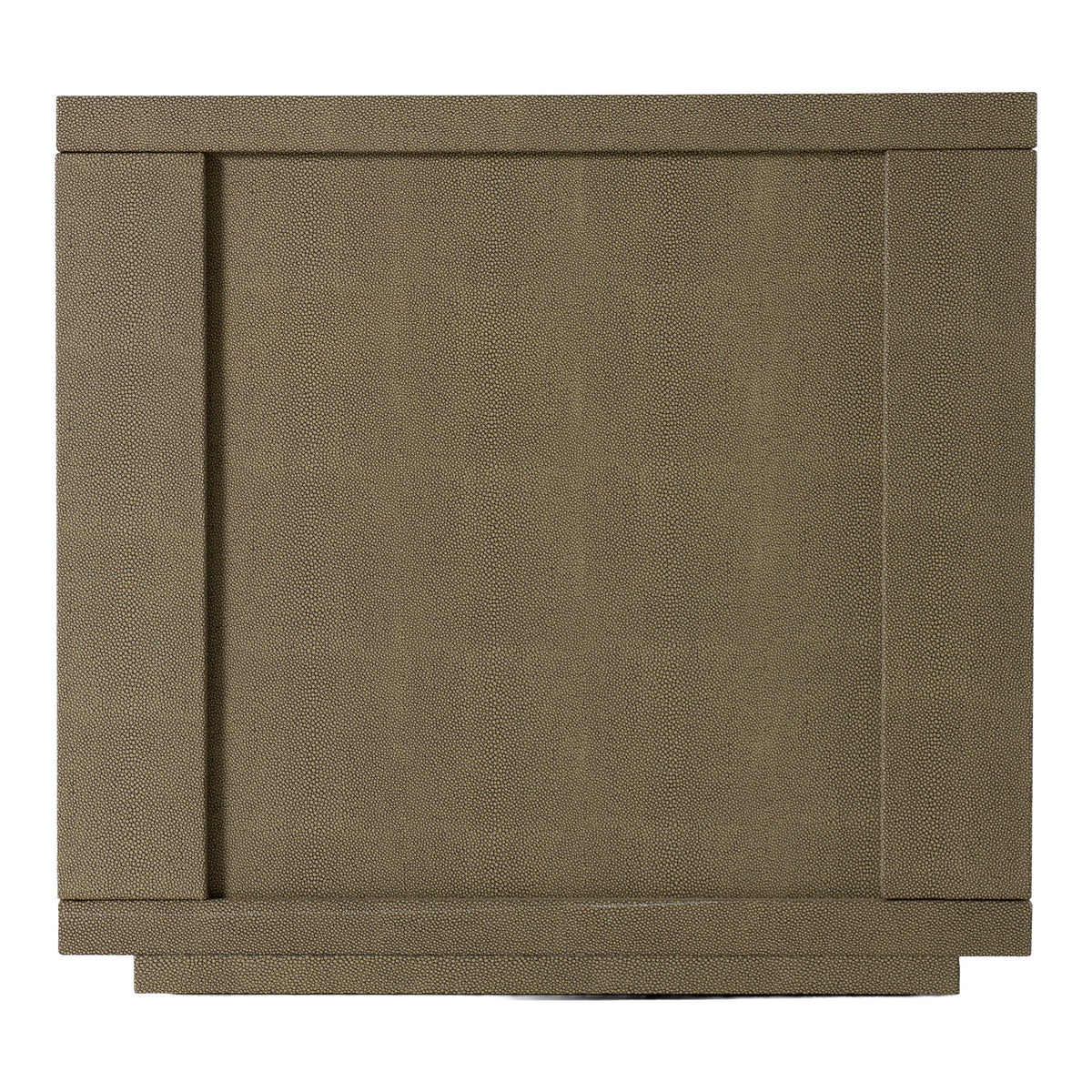 Lois Modern Beige Shagreen + Brass Nightstand