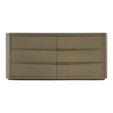 Lois Modern Beige Shagreen + Brass Dresser
