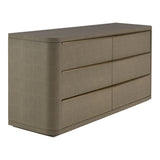 Lois Modern Beige Shagreen + Brass Dresser
