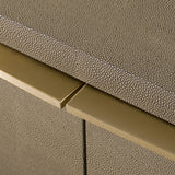 Lois Modern Beige Shagreen + Brass Dresser