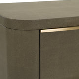 Lois Modern Beige Shagreen + Brass Chest