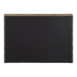 Lois Modern Grey Leather & Beige Shagreen High Headboard Bed