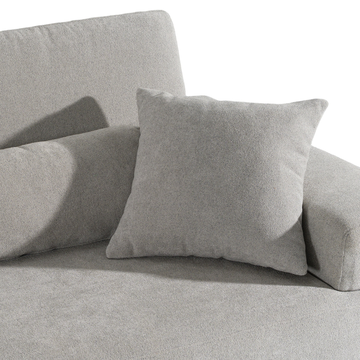 Loki Modern Grey Fabric 3-Seat Sofa