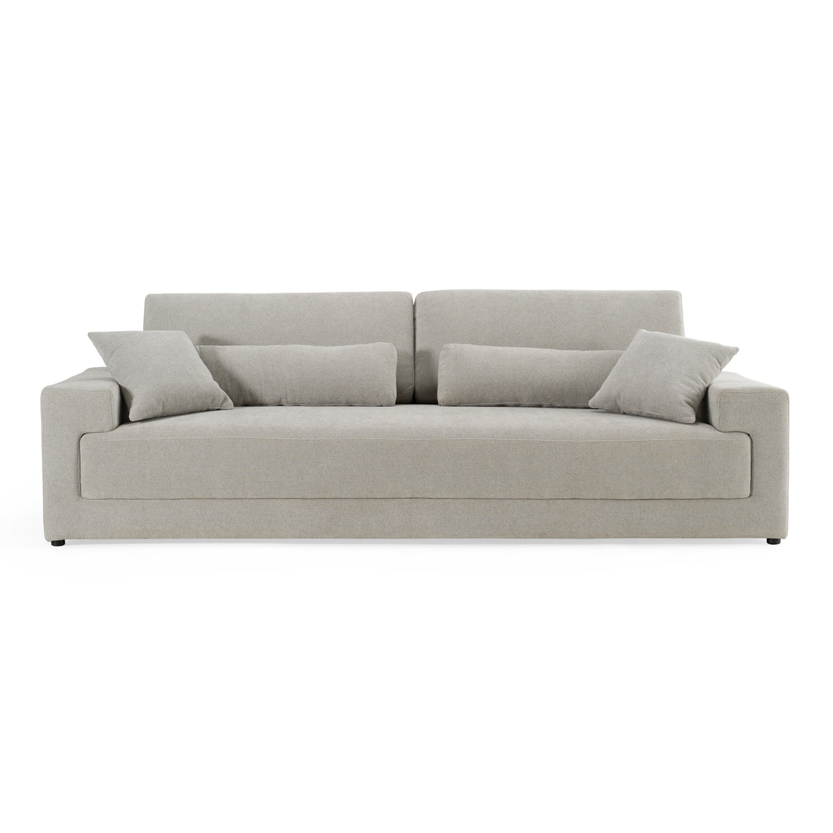 Loki Modern Grey Fabric 4-Seat Sofa