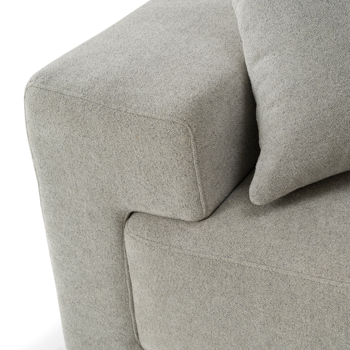 Loki Modern Grey Fabric 4-Seat Sofa