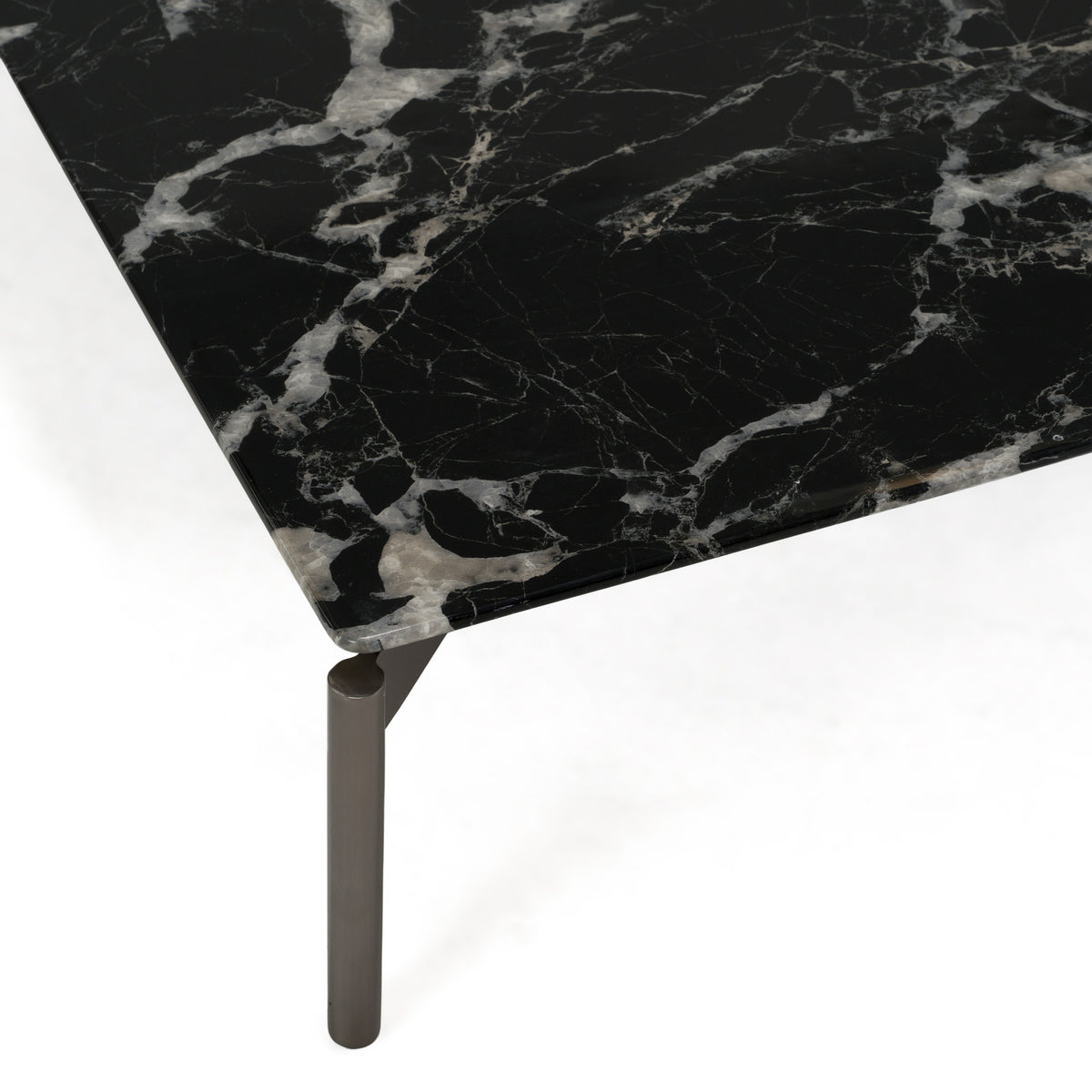 Lothal Modern Black Faux Marble Coffee Table
