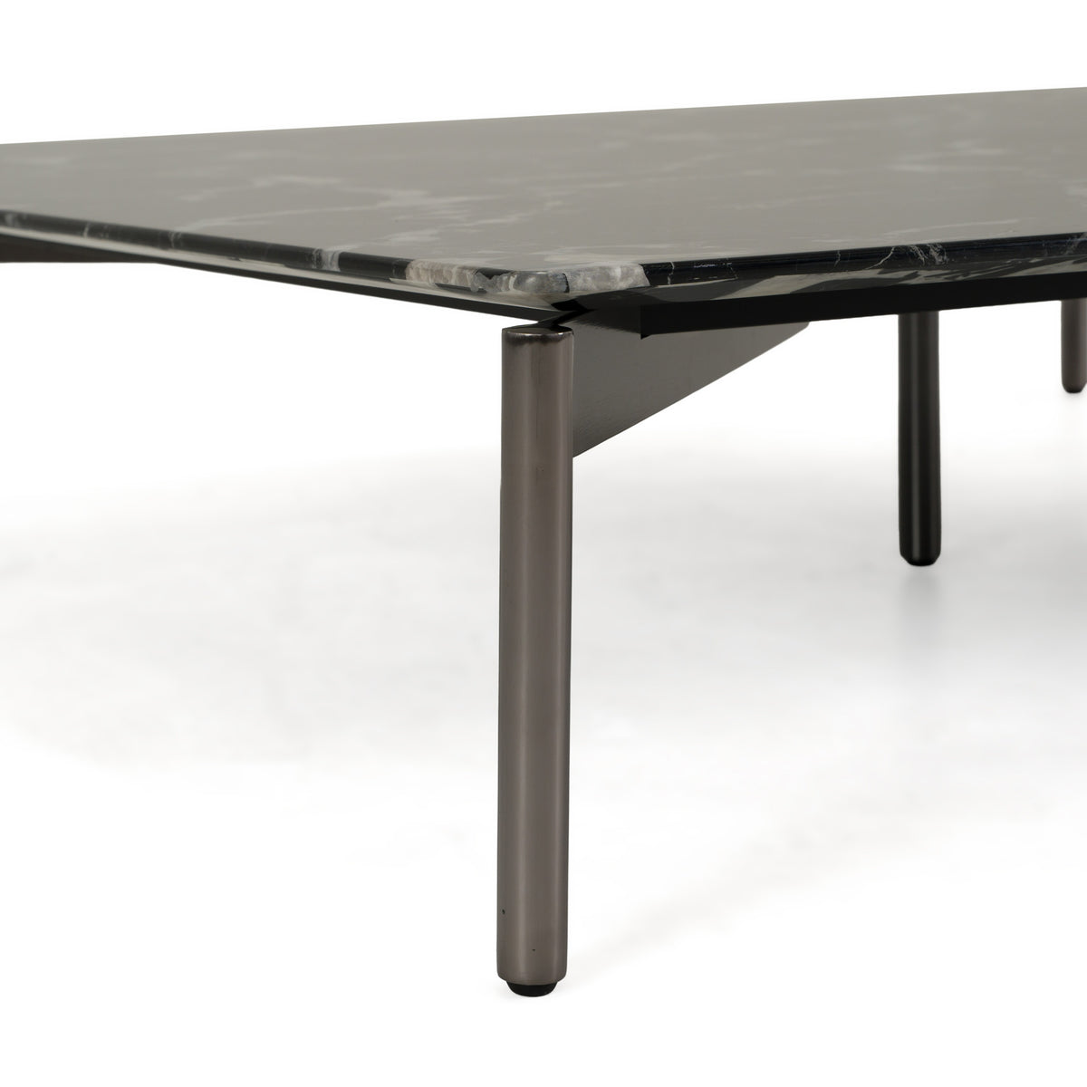 Lothal Modern Black Faux Marble Coffee Table
