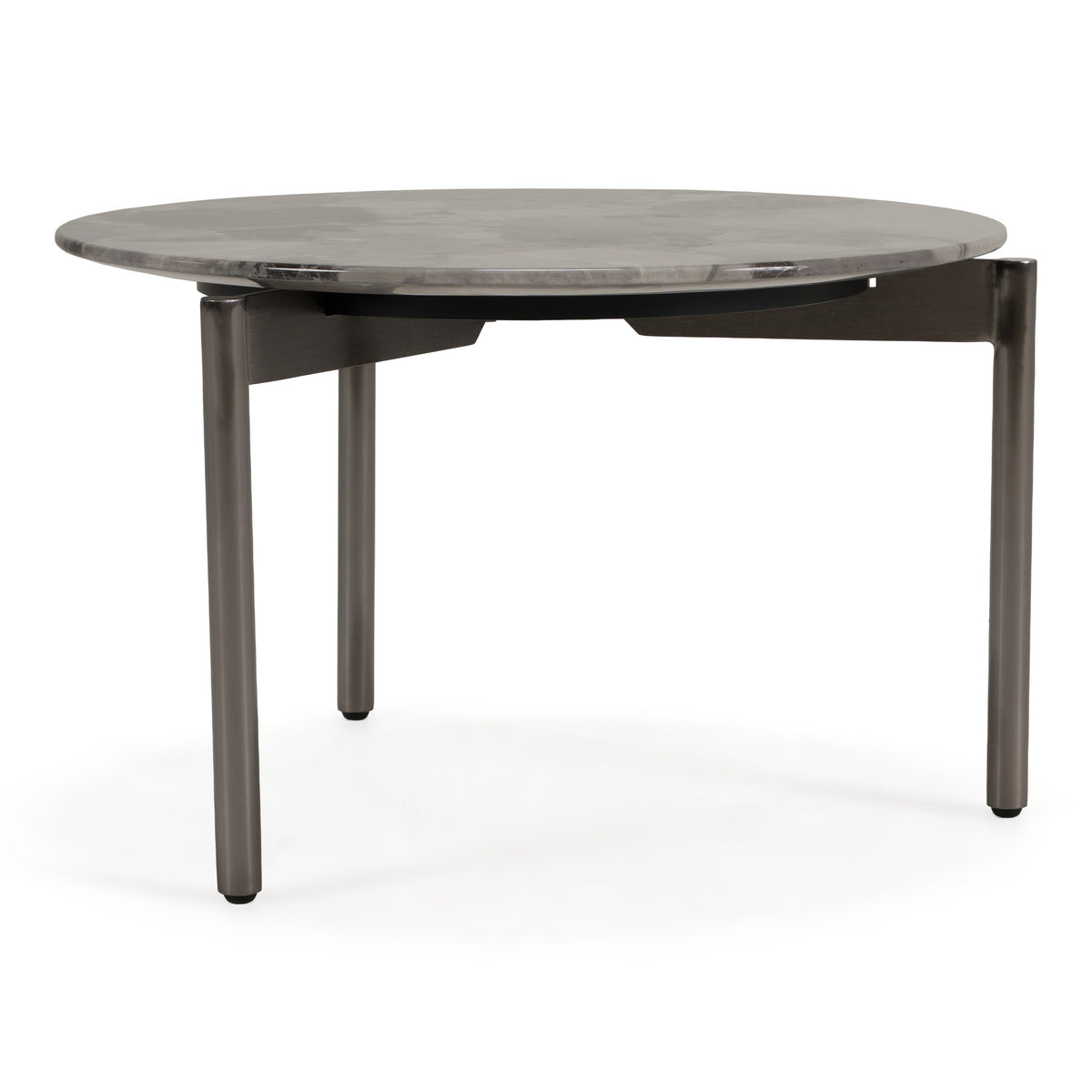 Lothal Modern Grey Faux Marble End Table