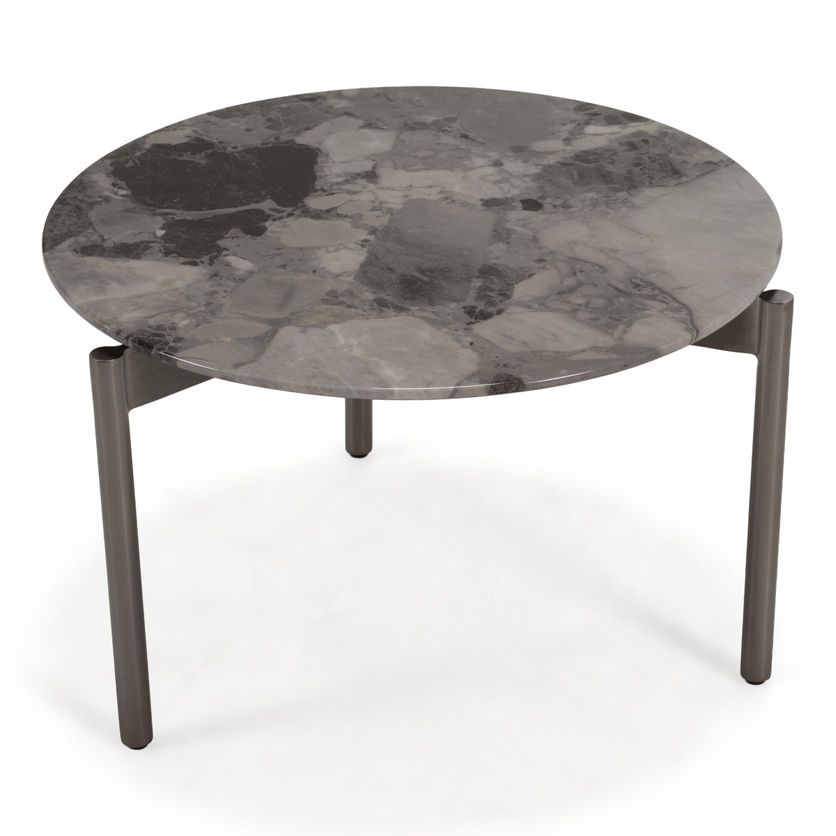 Lothal Modern Grey Faux Marble End Table