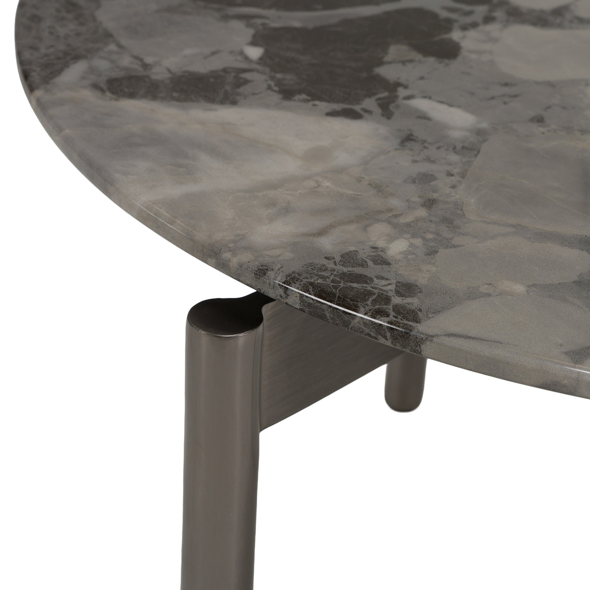 Lothal Modern Grey Faux Marble End Table