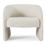 Luby Modern Cream Fabric Accent Chair