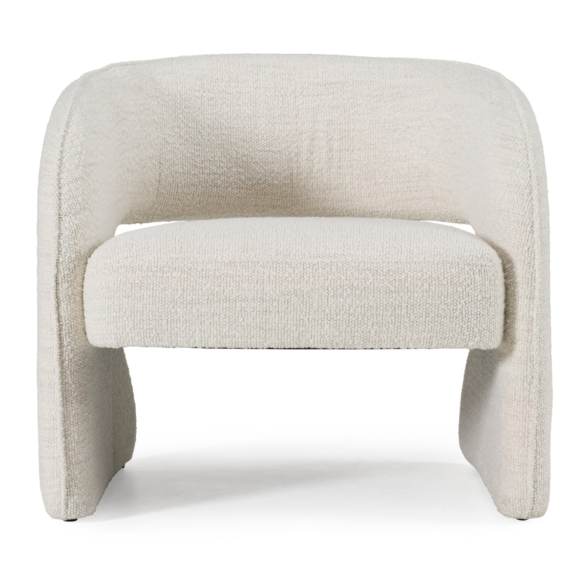 Luby Modern Cream Fabric Accent Chair