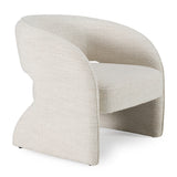 Luby Modern Cream Fabric Accent Chair