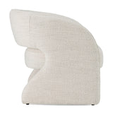 Luby Modern Cream Fabric Accent Chair
