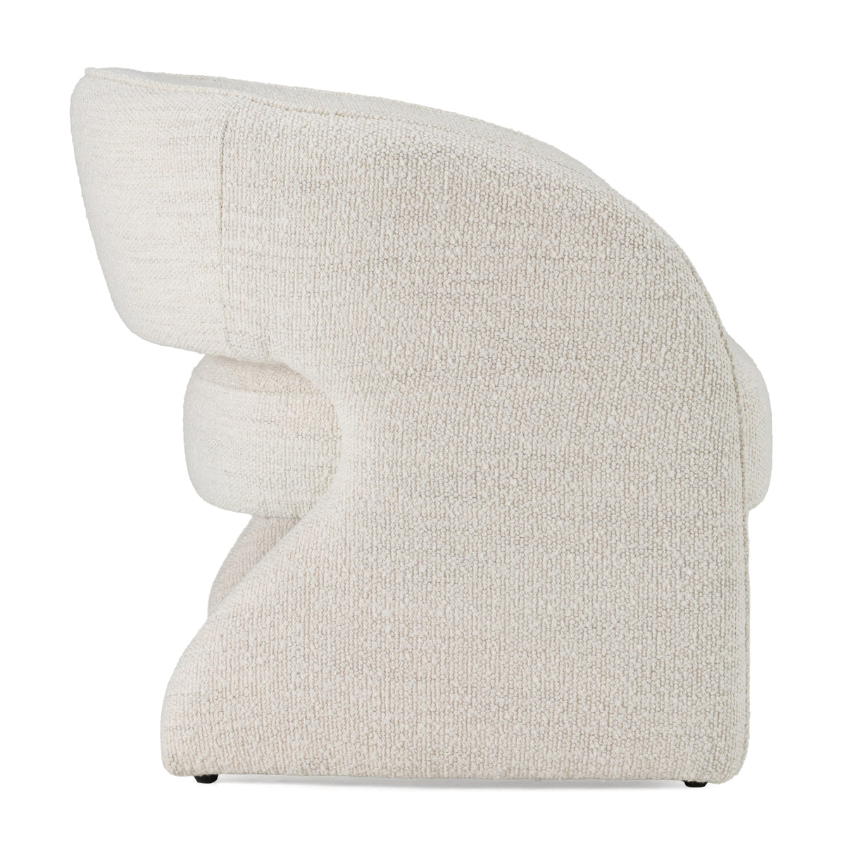 Luby Modern Cream Fabric Accent Chair