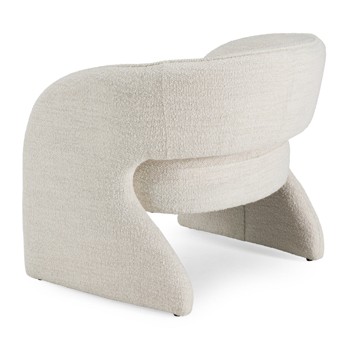 Luby Modern Cream Fabric Accent Chair