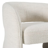 Luby Modern Cream Fabric Accent Chair