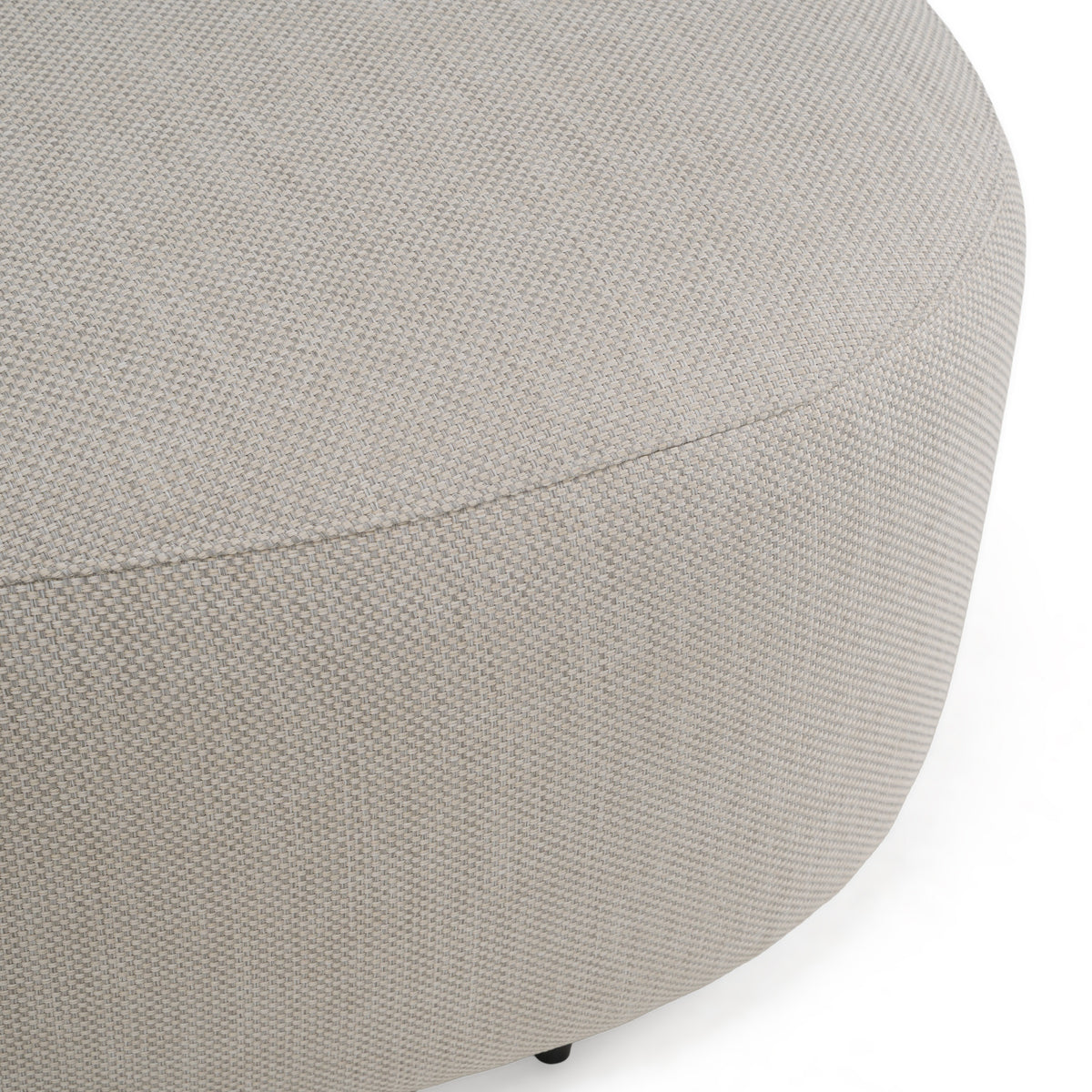 Lucena Outdoor Oyster Olefin Fabric Curved Sectional Sofa