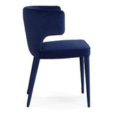 Lucero Modern Blue Velvet Dining Armchair