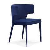 Lucero Modern Blue Velvet Dining Armchair