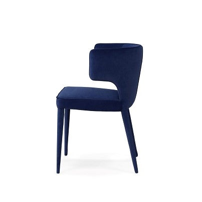 Lucero Modern Blue Velvet Dining Armchair