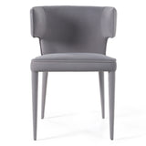 Lucero Modern Grey Velvet Arm Dining Chair
