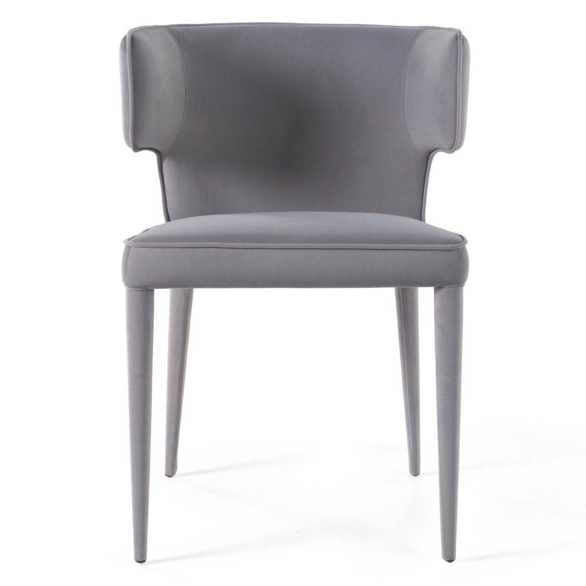 Lucero Modern Grey Velvet Arm Dining Chair